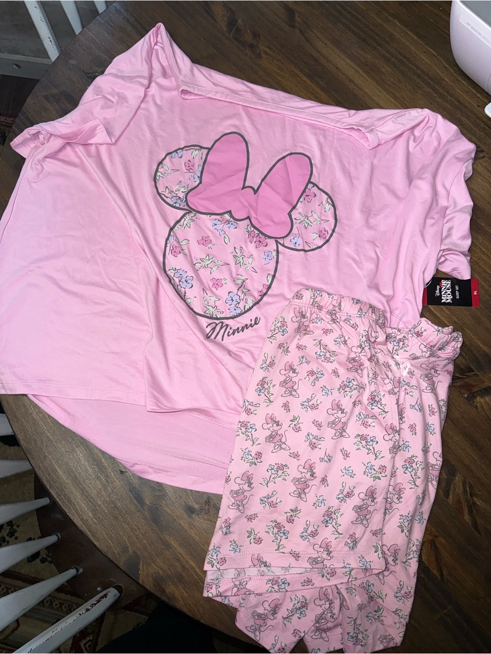 Disney Pink Minnie Mouse Floral Sleep Set